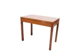 A mid-century Hubbinet Ltd fold over card table.