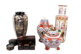 A collection of assorted Oriental items.