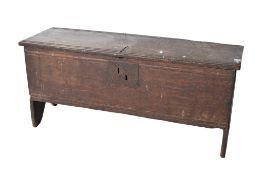 17th century six plank oak coffer.