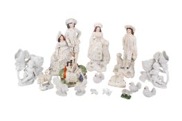 A group of 19th and 20th century Staffordshire and other ceramics.