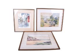 Three assorted watercolour paintings. Consisting of G. S.