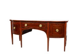 An early 20th century mahogany bow-fronted sideboard.