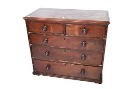 A Victorian mahogany chest of drawers.