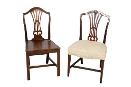 Two Victorian mahogany chairs.