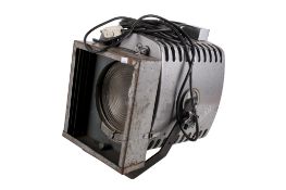 A large vintage theatre or studio lamp with reversable filter by Strand Electric.