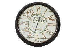 A very large battery operated wall clock - 'L'Hotel Royale'.