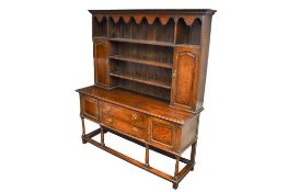 A 19th century Jacobean style oak dresser.