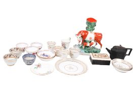 A group of assorted 19th century and later ceramics.