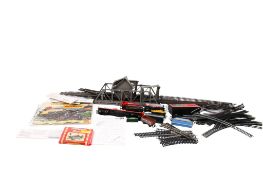 A Hornby 00 gauge model railway train set. Including a red tank engine 'Super.S' and accessories.