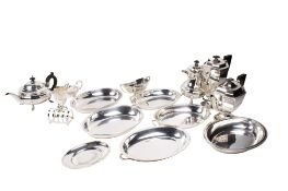 A collection of assorted of silverplate.
