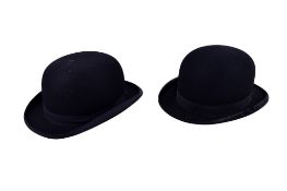 Two Bowler hats. One by Dunn & Co. the other by Battersby (size 7).