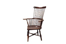 A 19th century Thames Valley ash and elm seat comb-back elbow cornerchair.