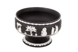 Wedgwood Jasperware black and white pedestal bowl.