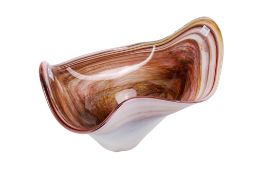 R Glass - Safari signed studio art glass bowl.