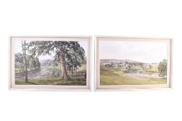 Two Claude Horsfell (1907-2003) - signed landscape oils on board.