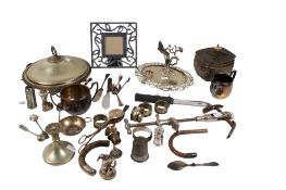 A collection of mostly vintage silver plated items.