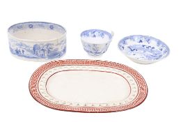 19th century blue and white transfer printed ceramics.
