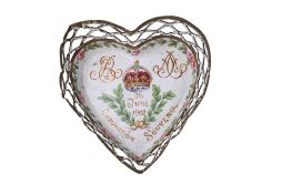 An enamel Edward VII and Alexandra 1902 coronation souvenir dish.