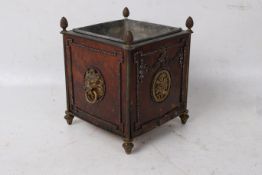 A 19th century French bird's eye maple container.