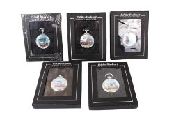 Five Eddie Stobart full hunter pocket watches.