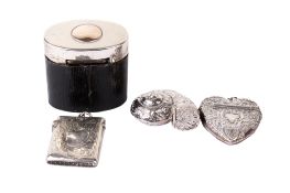 Four pieces of 20th century silver and white metal.