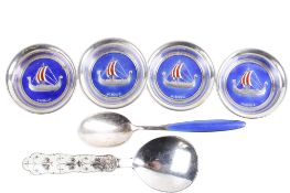 Six pieces of Norwegian silver.