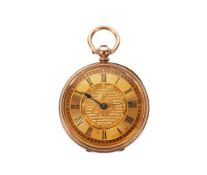 A gold pocket watch.