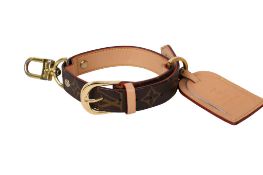 A Louis Vuitton dog collar.