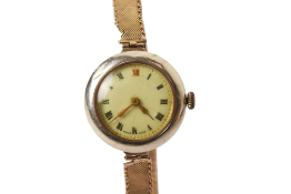 A 9ct gold lady's wristwatch.