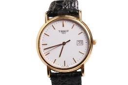 An 18ct gold Tissot 1853 quartz wristwatch.