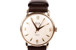 A gentleman's Hefik 9ct gold cased wristwatch.