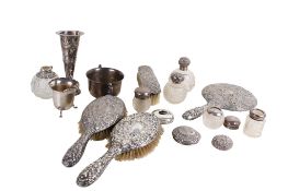 An assortment of Victorian and later silver.