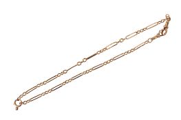 A 15ct gold watch chain.