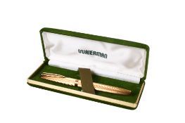 A Waterman gold plated fountain pen.