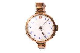 A 9ct gold lady's wristwatch.