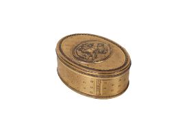 A French Louis XVI style gold plated tabatiere.