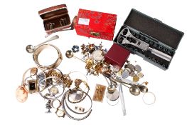 An assortment of watches and costume jewellery.