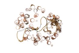 An assortment of costume jewellery.