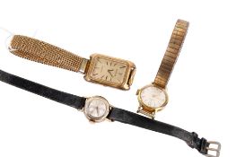 Three ladies' Tissot wristwatches.