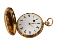 An 18ct gold full hunter pocket watch.
