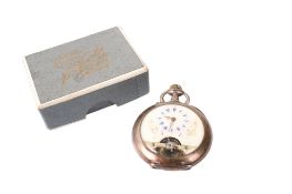 A Swiss 'Hebdomas' style silver pocket watch.