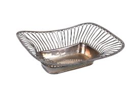 A George III silver basket.