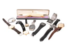 An assortment of wristwatches.