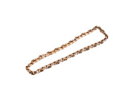 A 9ct gold diamond and sapphire bracelet.