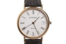 A gentleman's 9ct gold de Montfort wristwatch.