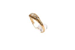 An 18ct gold and diamond five stone ring.