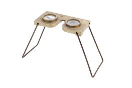 A pair of late 19th/early 20th century brass folding pocket stereoscope viewers.