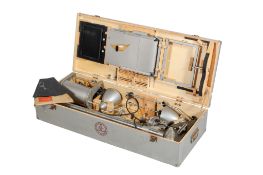 A Bolex Paillard Super Titler. Within fitted wooden travel case. Appears complete, untested.