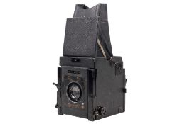 A Marion & Co Relfex large format camera. With a Ross 6 inch f4.5 Xpres lens, optics F.