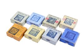 Eight boxed Primus Junior Lecturers' Series Magic Lantern Slide sets.